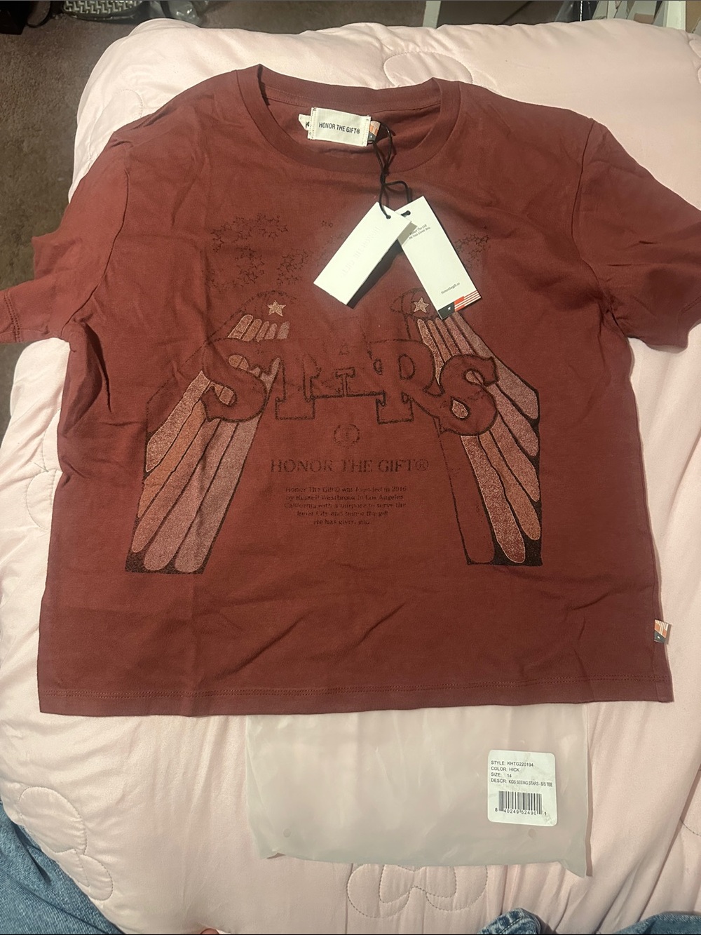 Honor The Gift Kids Rust Short Sleeve Graphic Tee